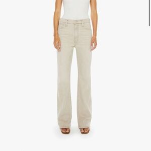 MOTHER Straight Leg Pants in Beige